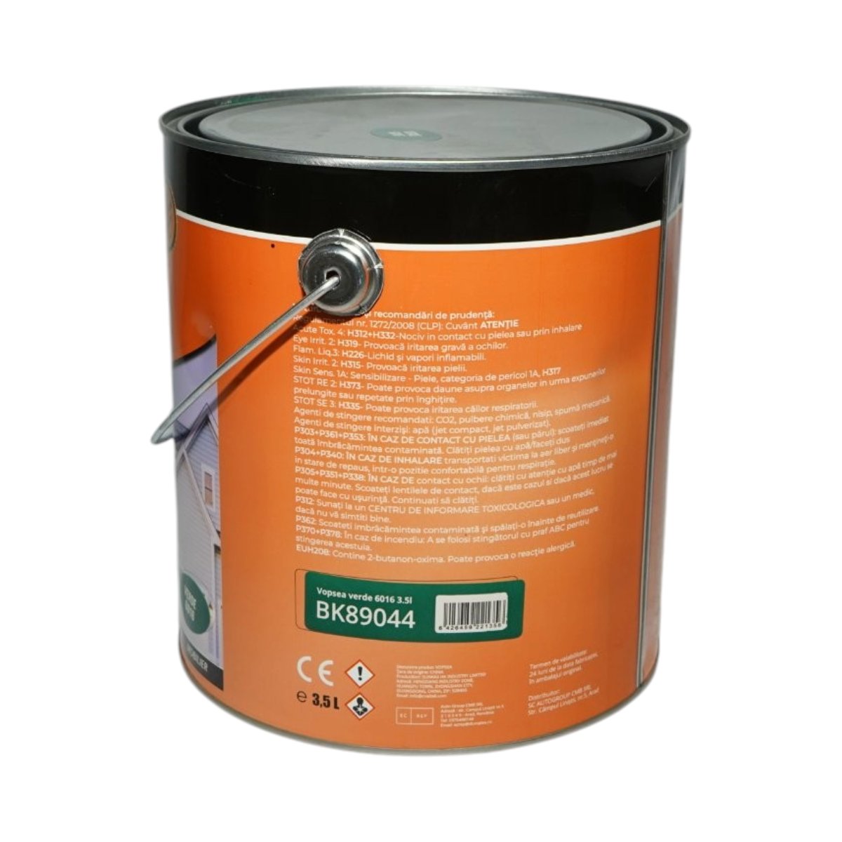 Vopsea email anticoroziva 3 in 1 verde 6016 pe baza de solvent 3.5L, direct pe rugina, interior si exterior Breckner Germany - imagine 3