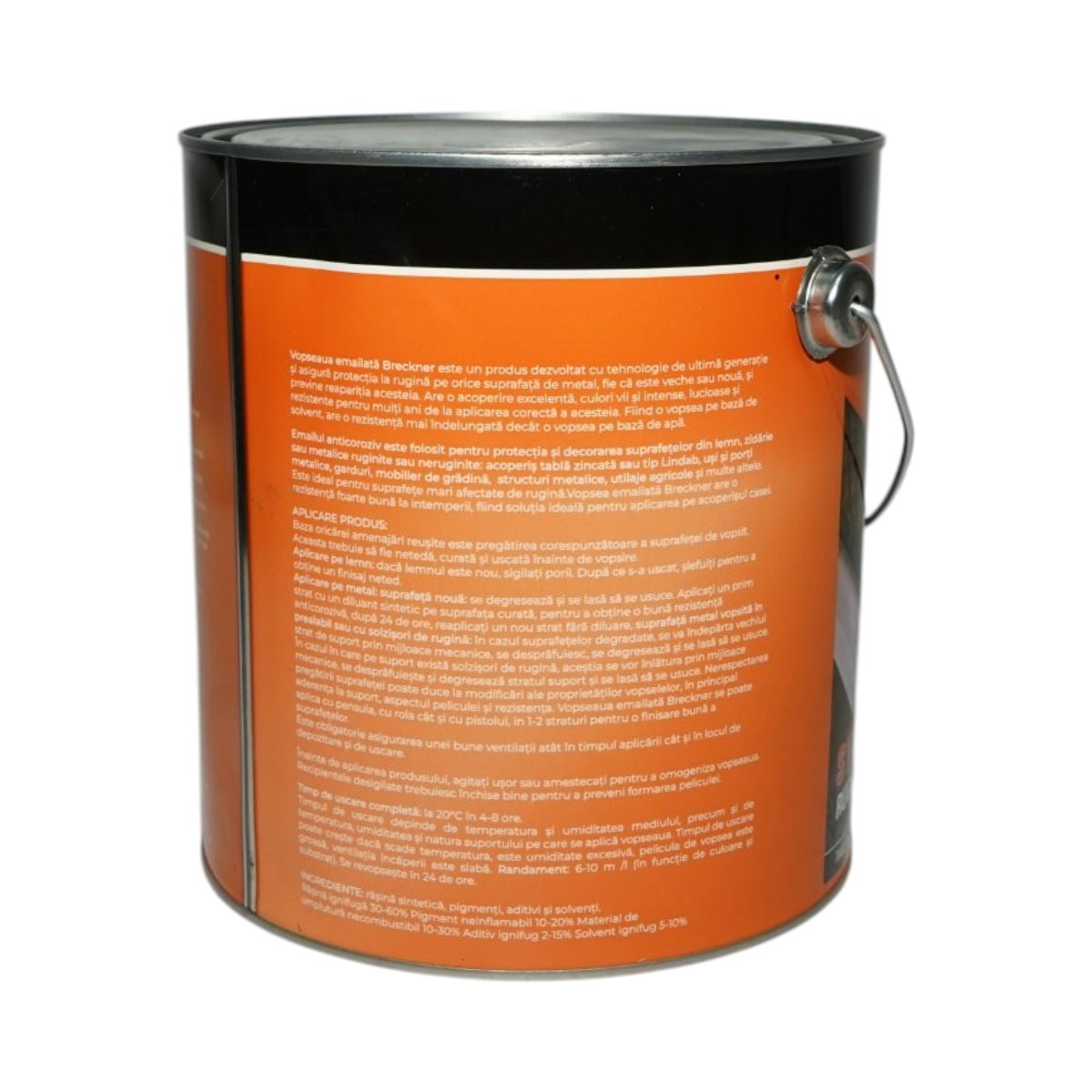 Vopsea email anticoroziva 3 in 1 verde 6016 pe baza de solvent 3.5L, direct pe rugina, interior si exterior Breckner Germany - imagine 2