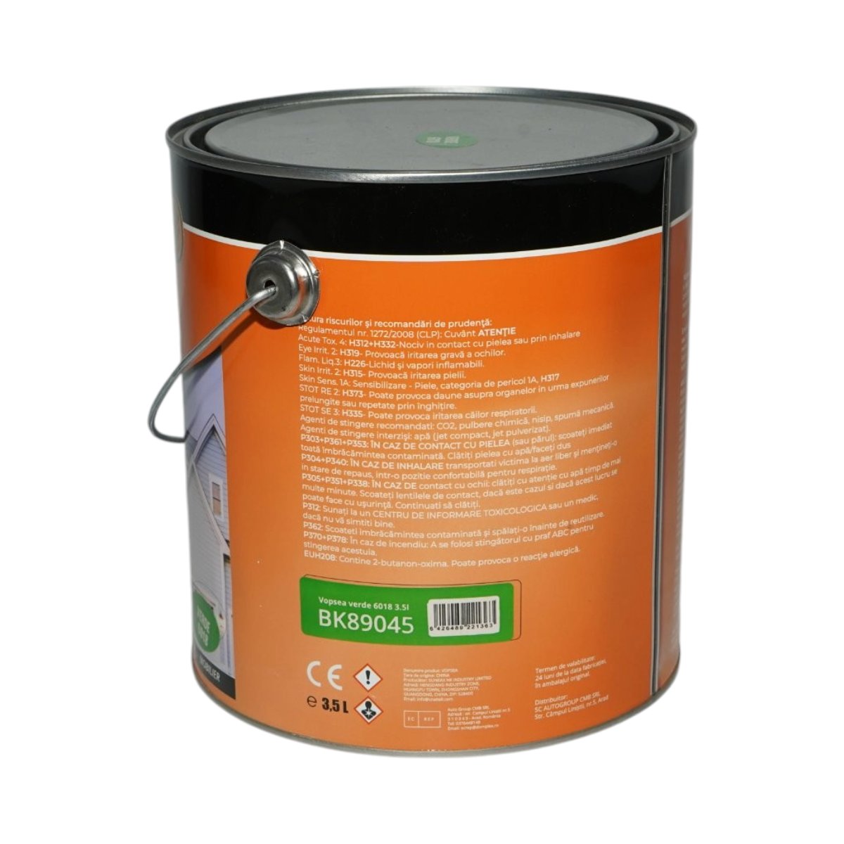 Vopsea email anticoroziva 3 in 1 verde 6018 pe baza de solvent 3.5L, direct pe rugina, interior si exterior Breckner Germany - imagine 3