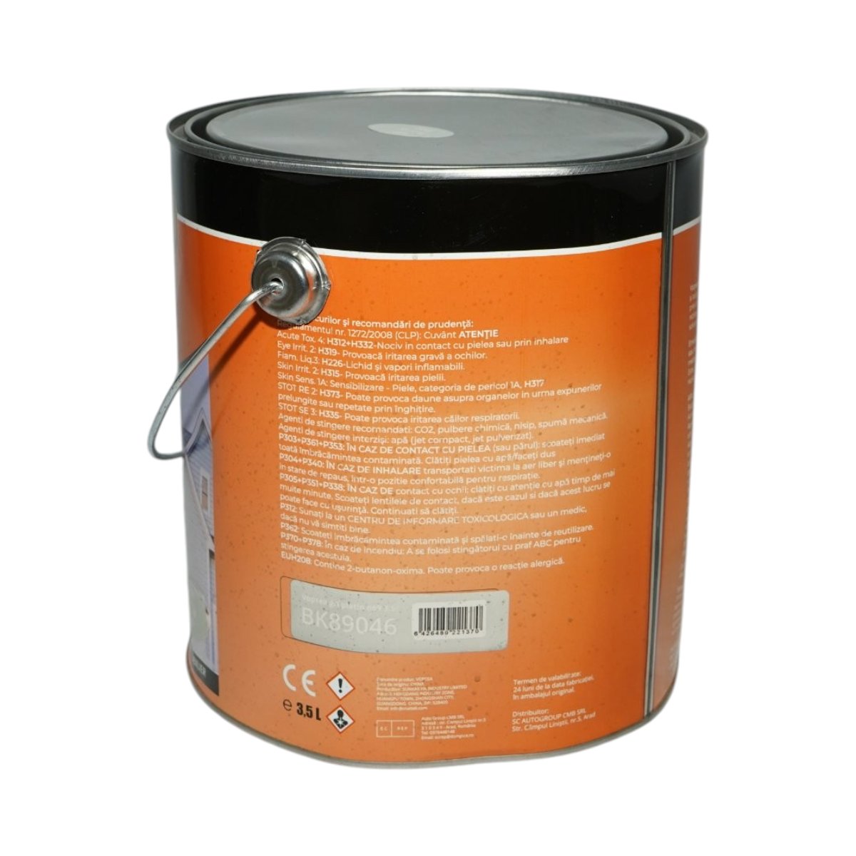 Vopsea email anticoroziva 3 in 1 gri platin D69 pe baza de solvent 3.5L, direct pe rugina, interior si exterior Breckner Germany - imagine 3