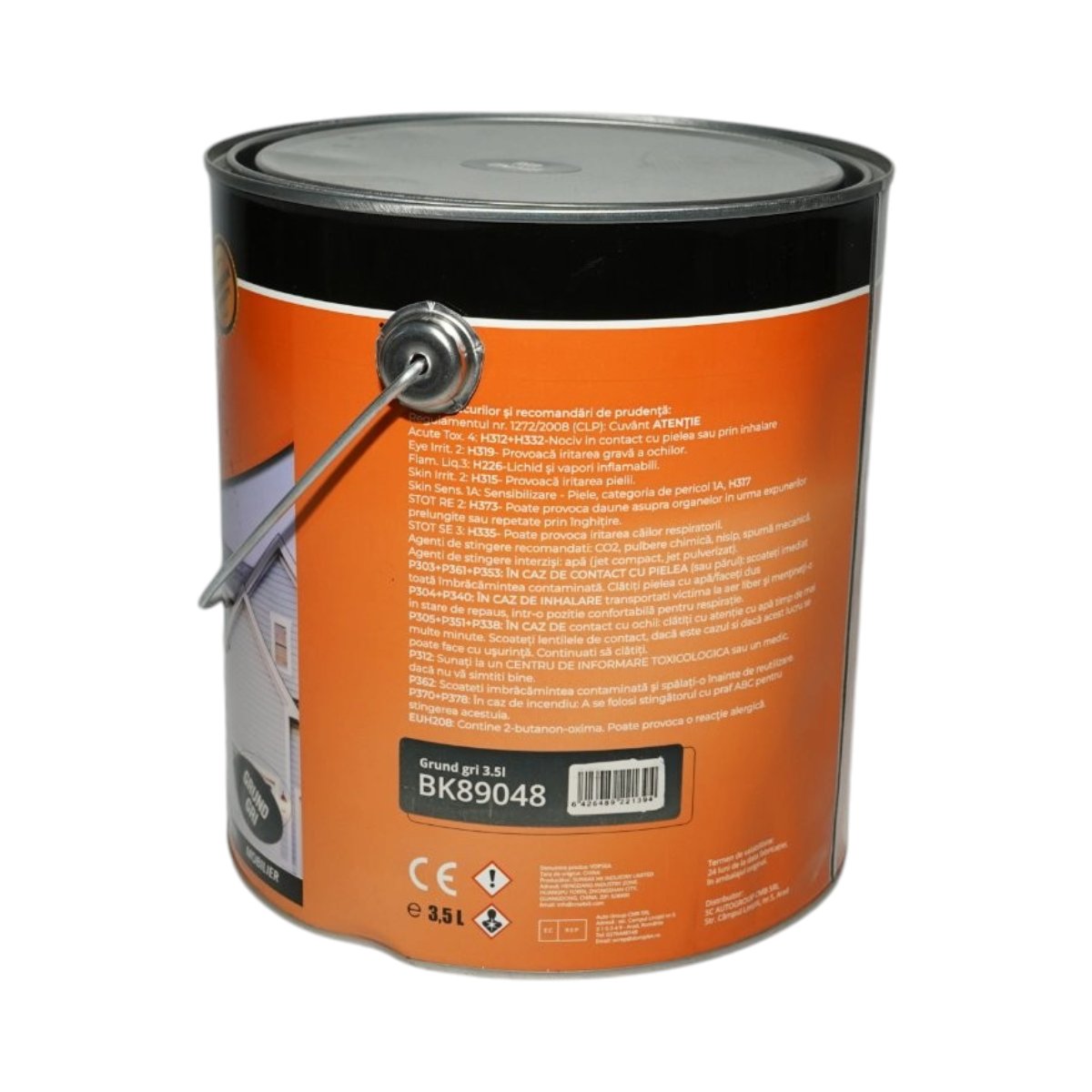 Vopsea email anticoroziva 3 in 1 grund gri pe baza de solvent 3.5L, direct pe rugina, interior si exterior Breckner Germany - imagine 3