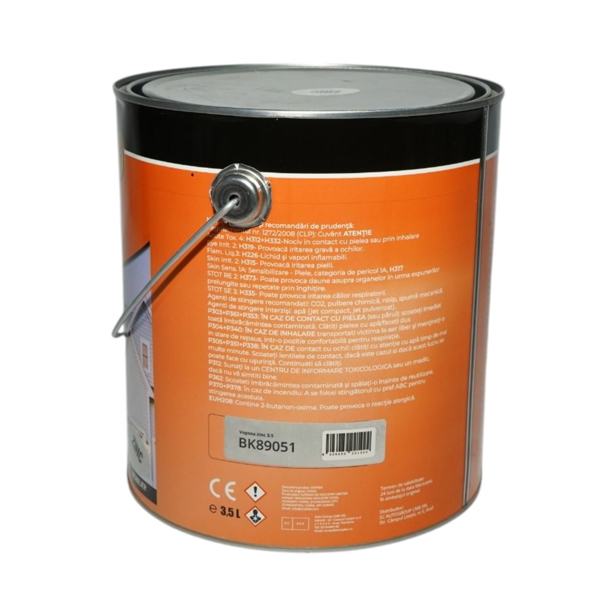 Vopsea email anticoroziva 3 in 1 zinc pe baza de solvent 3.5L, direct pe rugina, interior si exterior Breckner Germany - imagine 3