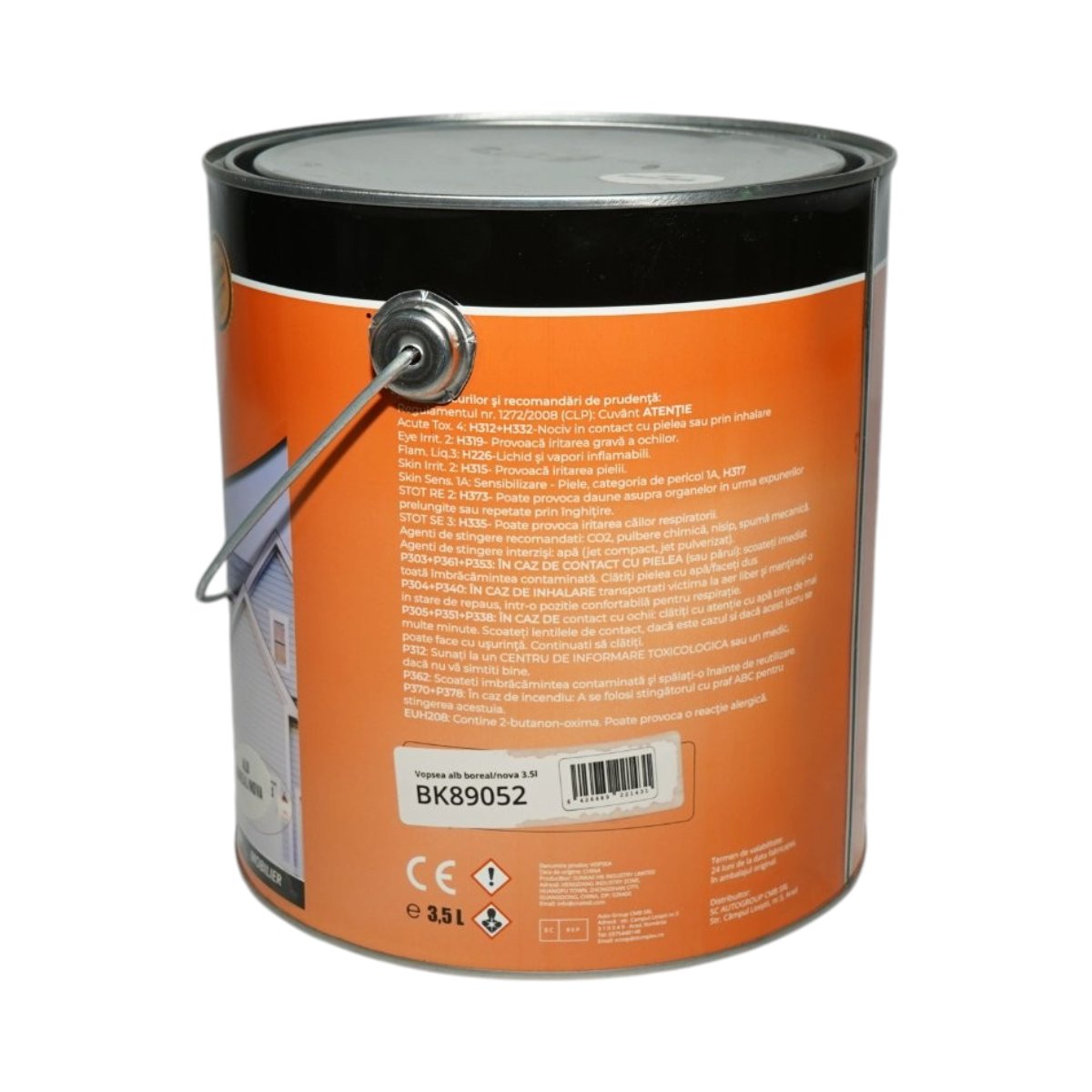 Vopsea email anticoroziva 3 in 1 alb boreal nova pe baza de solvent 3.5L, direct pe rugina, interior si exterior Breckner Germany - imagine 3
