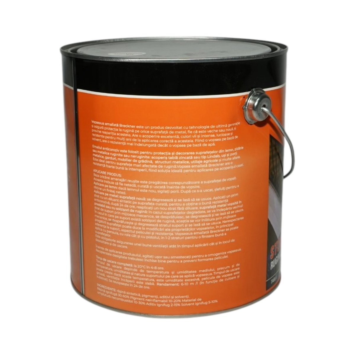 Vopsea email anticoroziva 3 in 1 alb boreal nova pe baza de solvent 3.5L, direct pe rugina, interior si exterior Breckner Germany - imagine 2