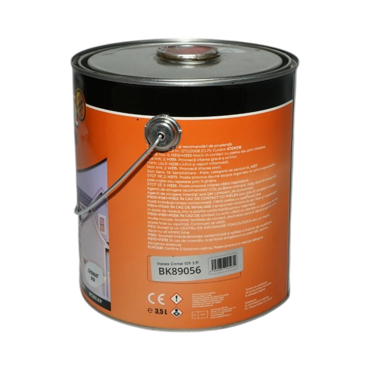 Vopsea email anticoroziva 3 in 1 crom metalizat 029 pe baza de solvent 3.5L, direct pe rugina, interior si exterior Breckner Germany - imagine 3