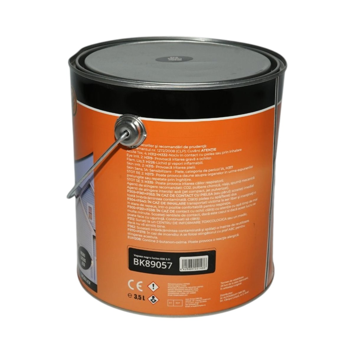 Vopsea email anticoroziva 3 in 1 negru lucios 039 pe baza de solvent 3.5L, direct pe rugina, interior si exterior Breckner Germany - imagine 3