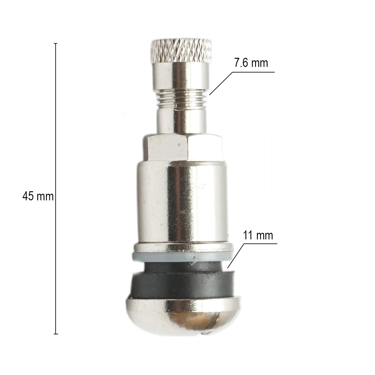 Valva roata tubeless 45mm alama TR413 cromata MS525AL