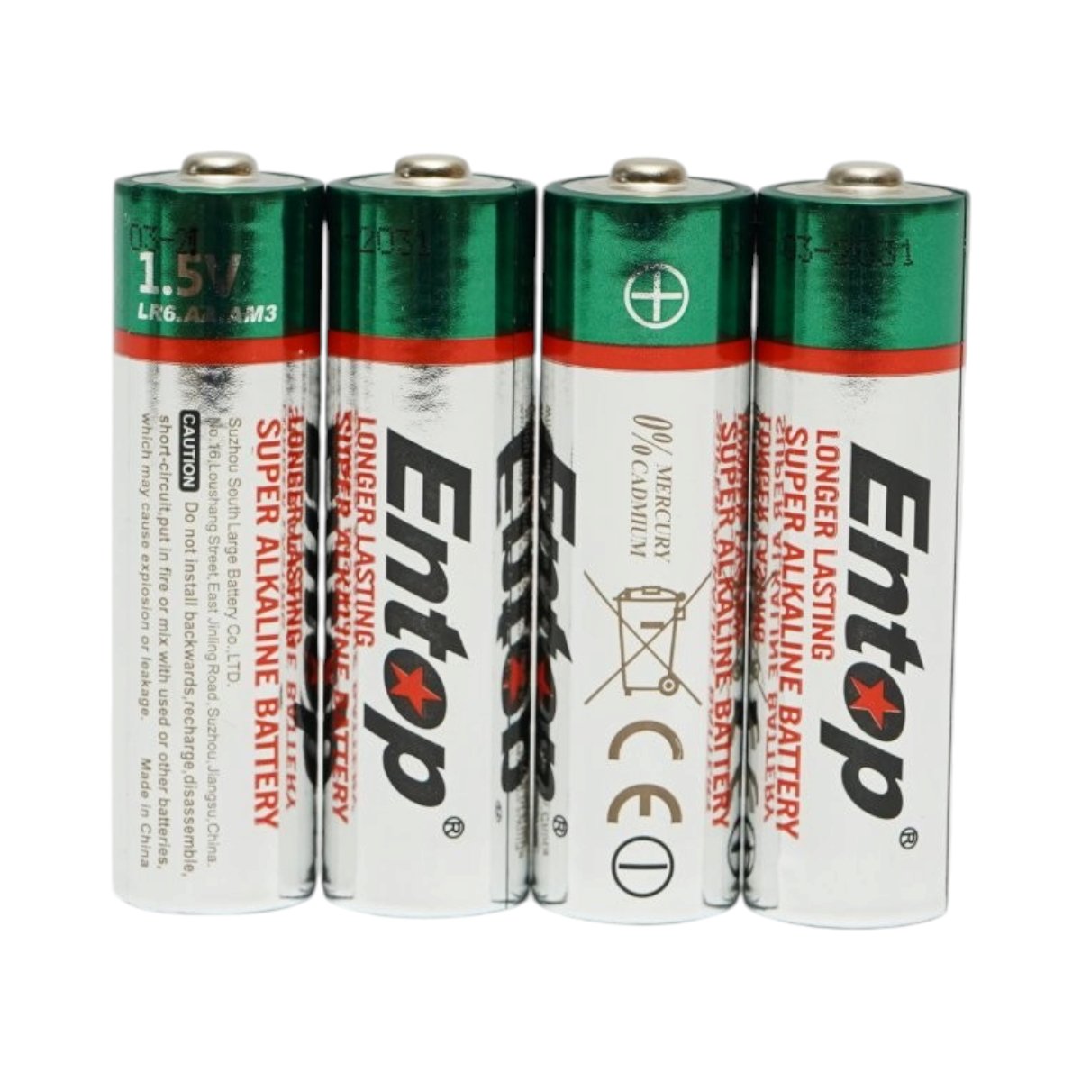 Baterie alcalina AA 1.5V LR6 AM3 4 buc/set Entop - imagine 2