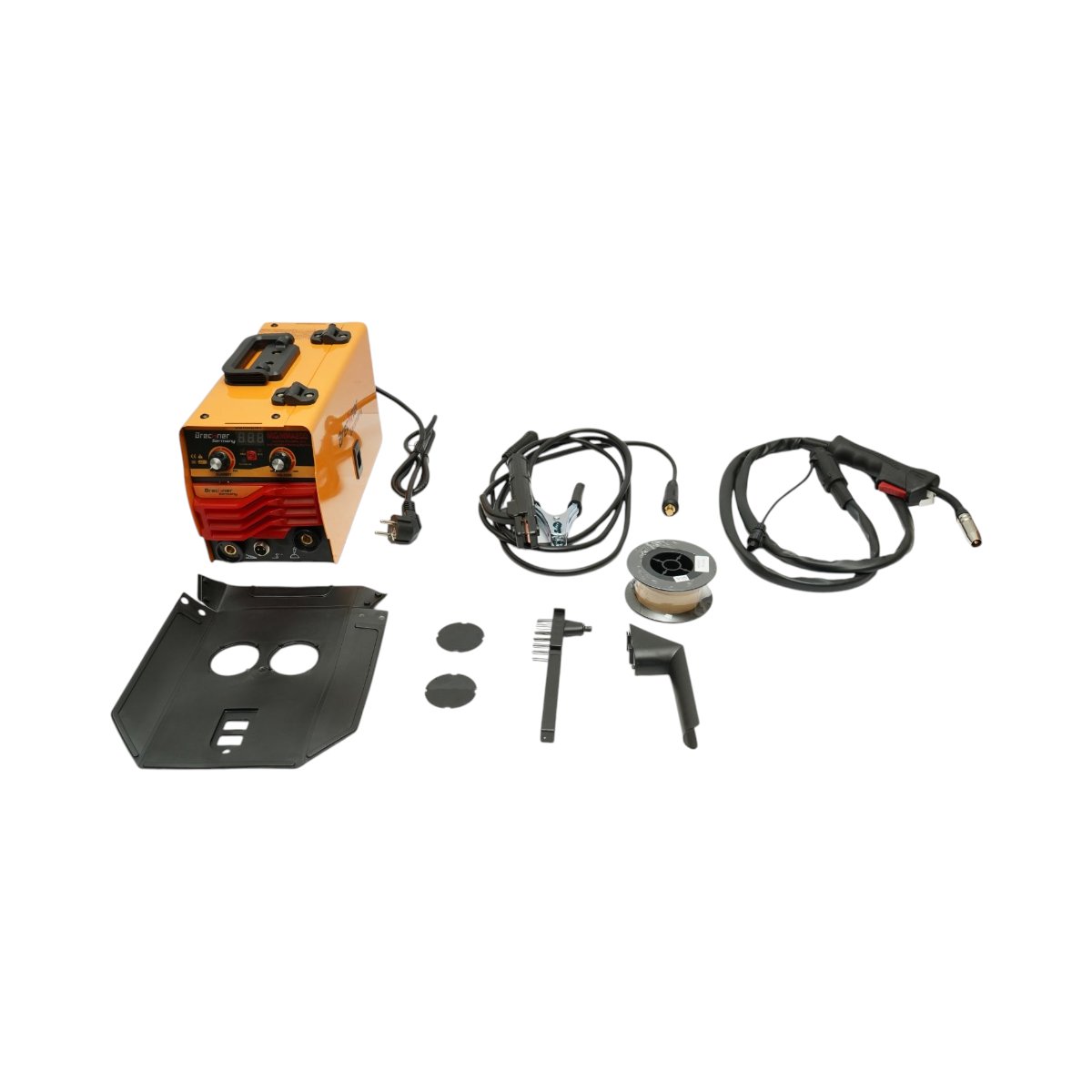 Aparat de sudura invertor 2 in 1 MIG/MMA fara gaz 200A, 220V, afisaj digital, sudare cu electrozi, rola sarma Flux Core E71T-GS inclusa Breckner Germany - imagine 16