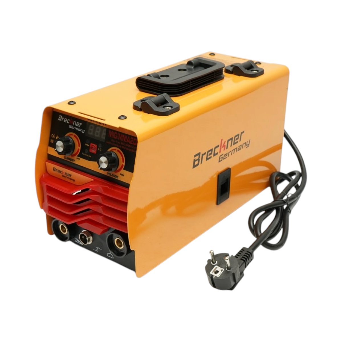 Aparat de sudura invertor 2 in 1 MIG/MMA fara gaz 200A, 220V, afisaj digital, sudare cu electrozi, rola sarma Flux Core E71T-GS inclusa Breckner Germany - imagine 5