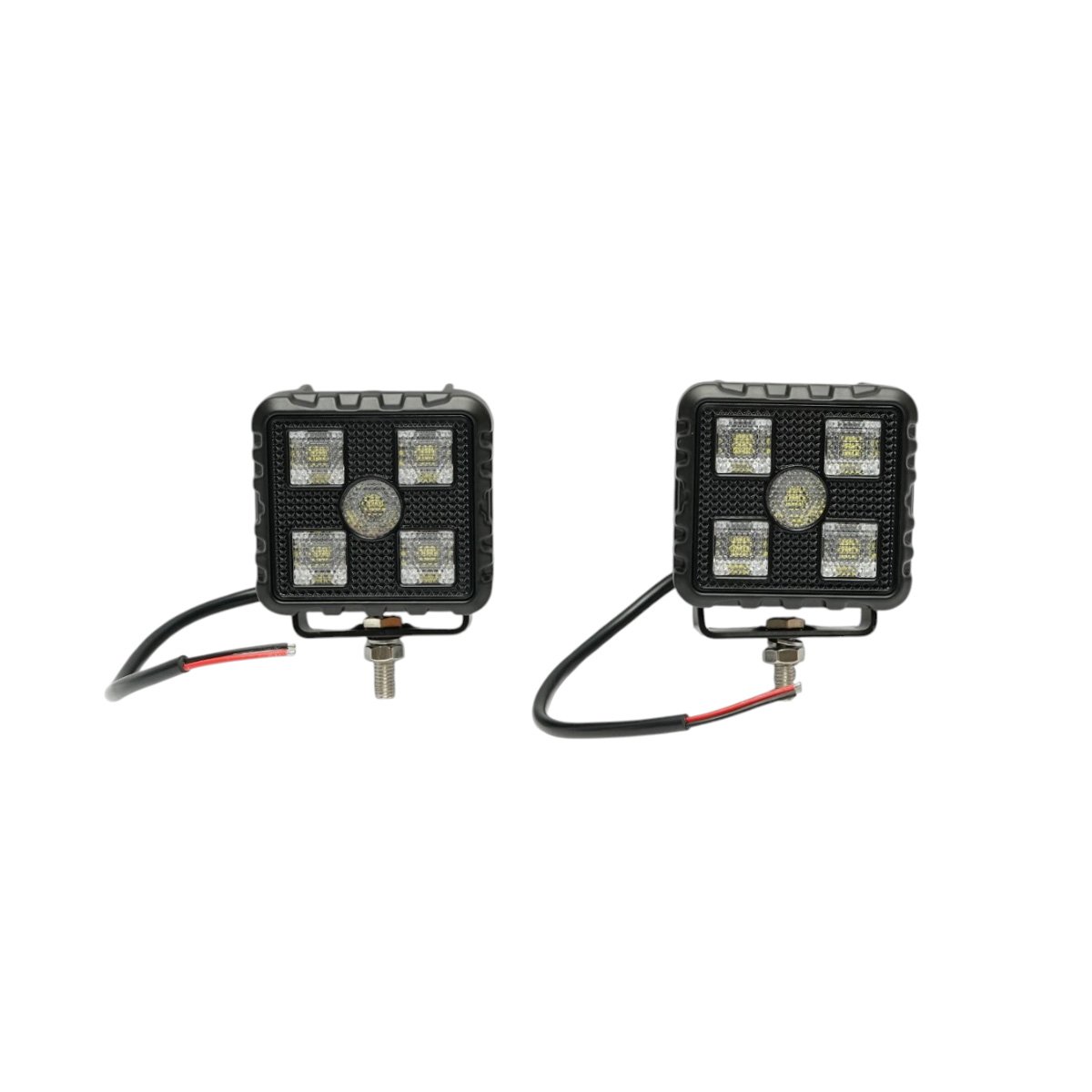 Set 2 proiectoare patrate LED 20W, 9-32V, 5700K, 2000lm, carcasa aluminiu 80x55x74mm IP67 Breckner Germany