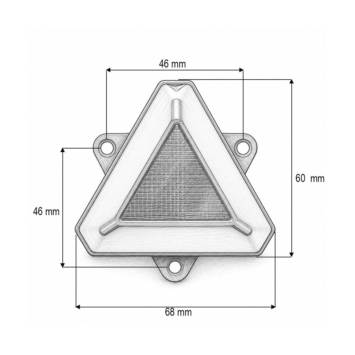 Lampa laterala LED triunghiulara 12-24V, galben fumuriu, 18 LED-uri 68x60mm Breckner Germany - imagine 3
