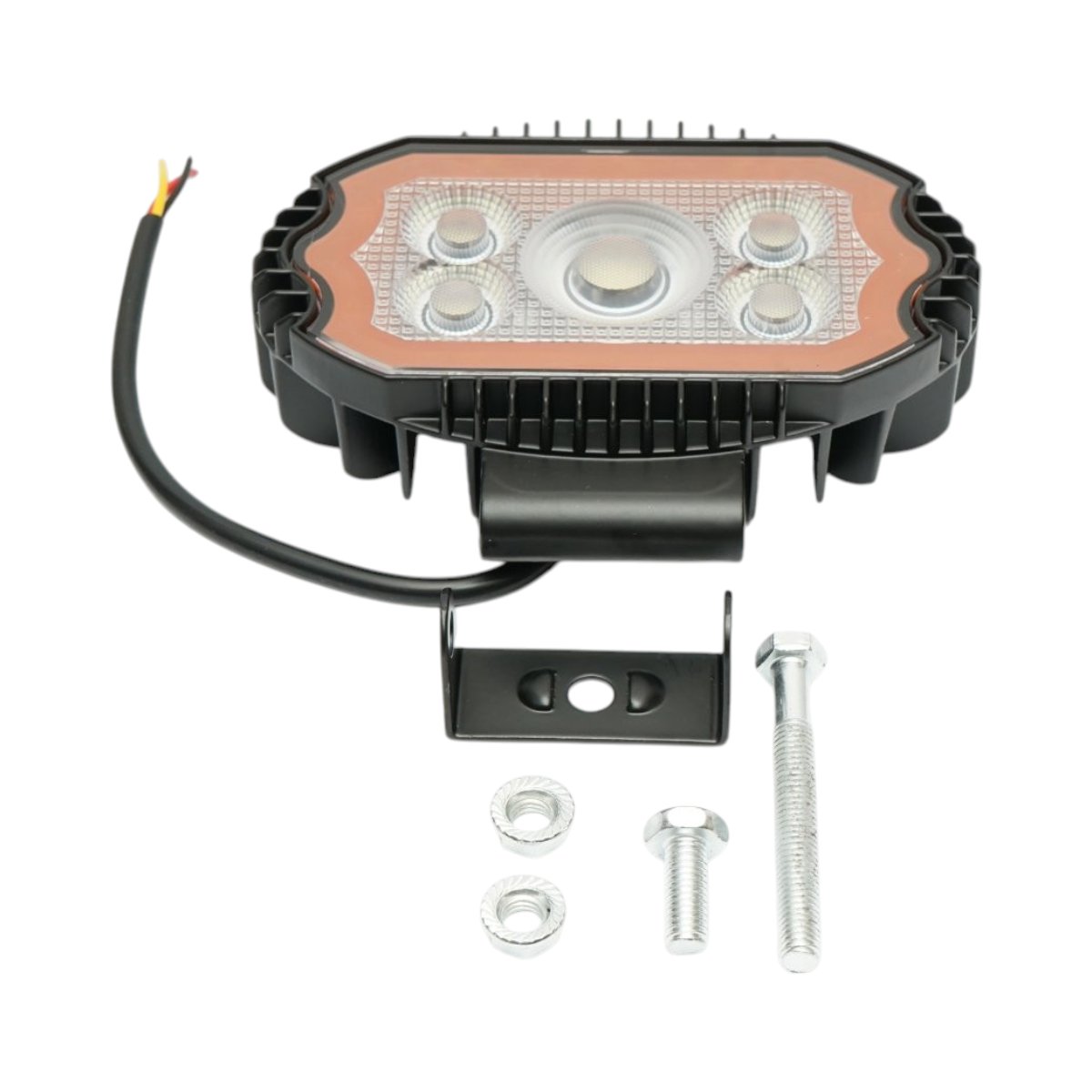 Proiector oval LED cu DRL 17W, 9-36V, 47 LED-uri, alb-galben, carcasa aluminiu 141x106x38mm IP67 Breckner Germany - imagine 2
