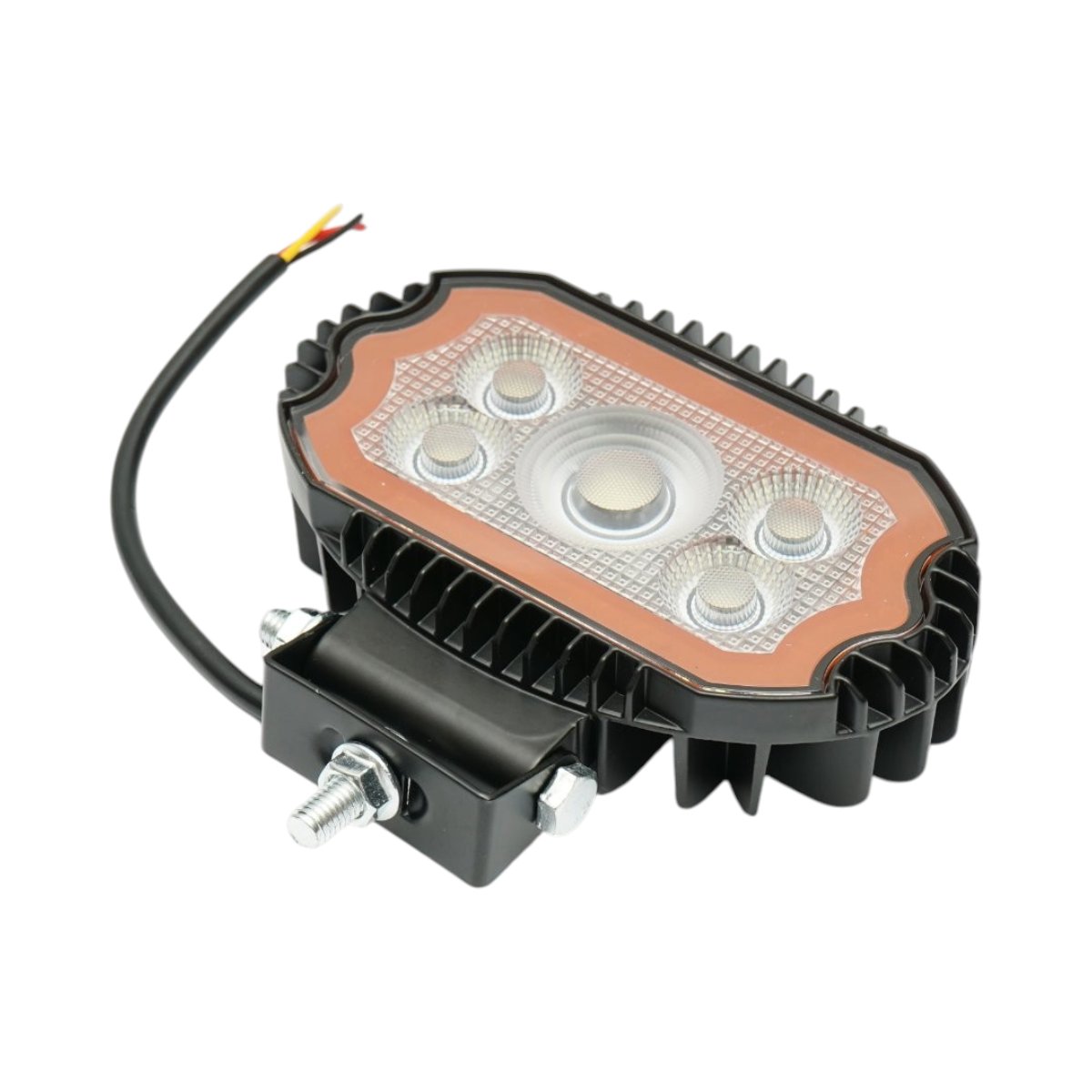 Proiector oval LED cu DRL 17W, 9-36V, 47 LED-uri, alb-galben, carcasa aluminiu 141x106x38mm IP67 Breckner Germany - imagine 5