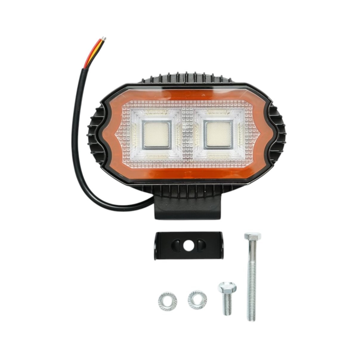 Proiector oval LED cu DRL 17W, 9-36V, 54 LED-uri, alb-galben, carcasa aluminiu 141x106x38mm IP67 Breckner Germany - imagine 2
