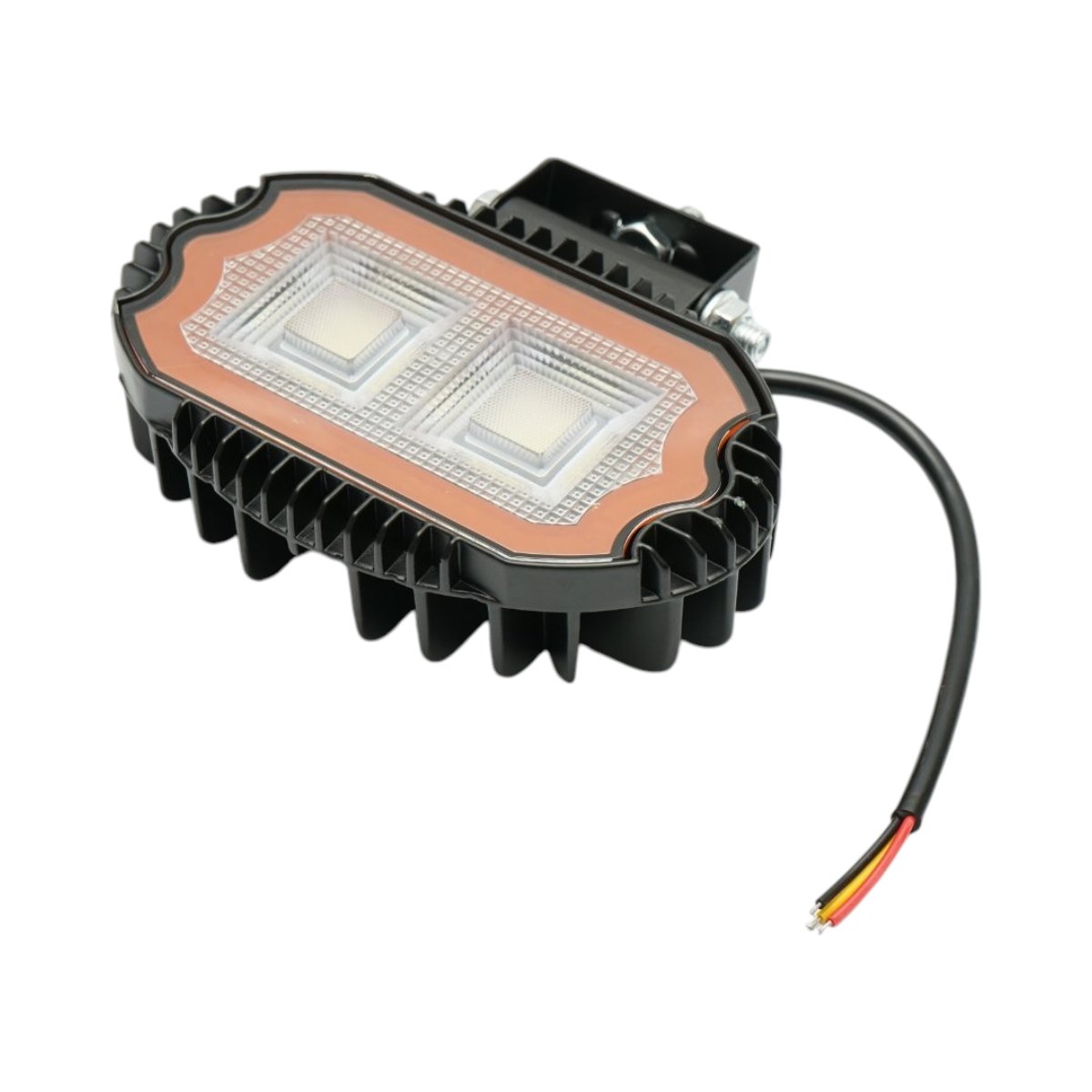 Proiector oval LED cu DRL 17W, 9-36V, 54 LED-uri, alb-galben, carcasa aluminiu 141x106x38mm IP67 Breckner Germany - imagine 5