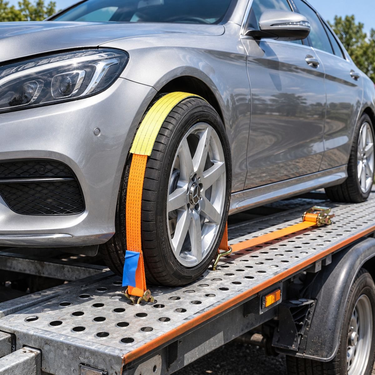 Chinga ancorare roata auto 2.5m, carlige si clichet Breckner Germany