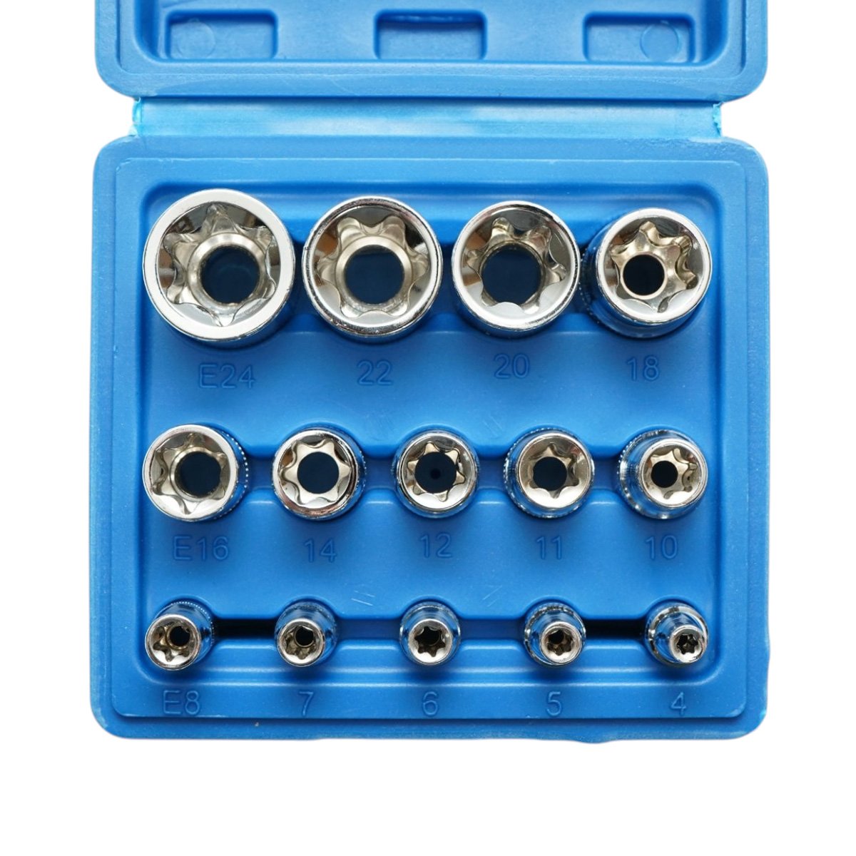 Trusa chei tubulare E-Torx E4-E24 Cr-V 14 piese Breckner Germany - imagine 3