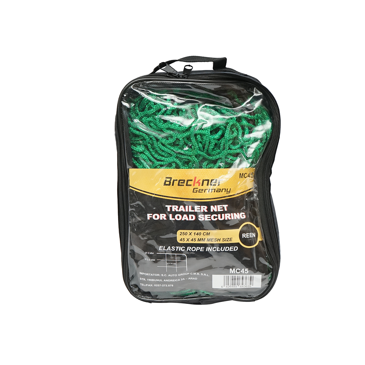Plasa elastica remorca auto pentru ancorare marfa de 2.5mx1.4m Breckner Germany - imagine 3