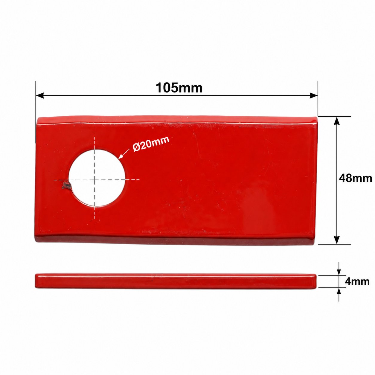 Lama cositoare rotativa 105x48x4mm Ø20mm Breckner Germany - imagine 5