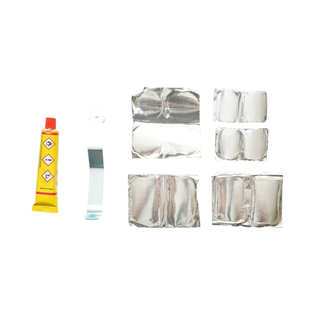 Set 12 petice vulcanizare anvelope si camere de aer 25x35mm, 35mm, 32x52mm + rola de presare + 1 tub adeziv 20ml - imagine 5