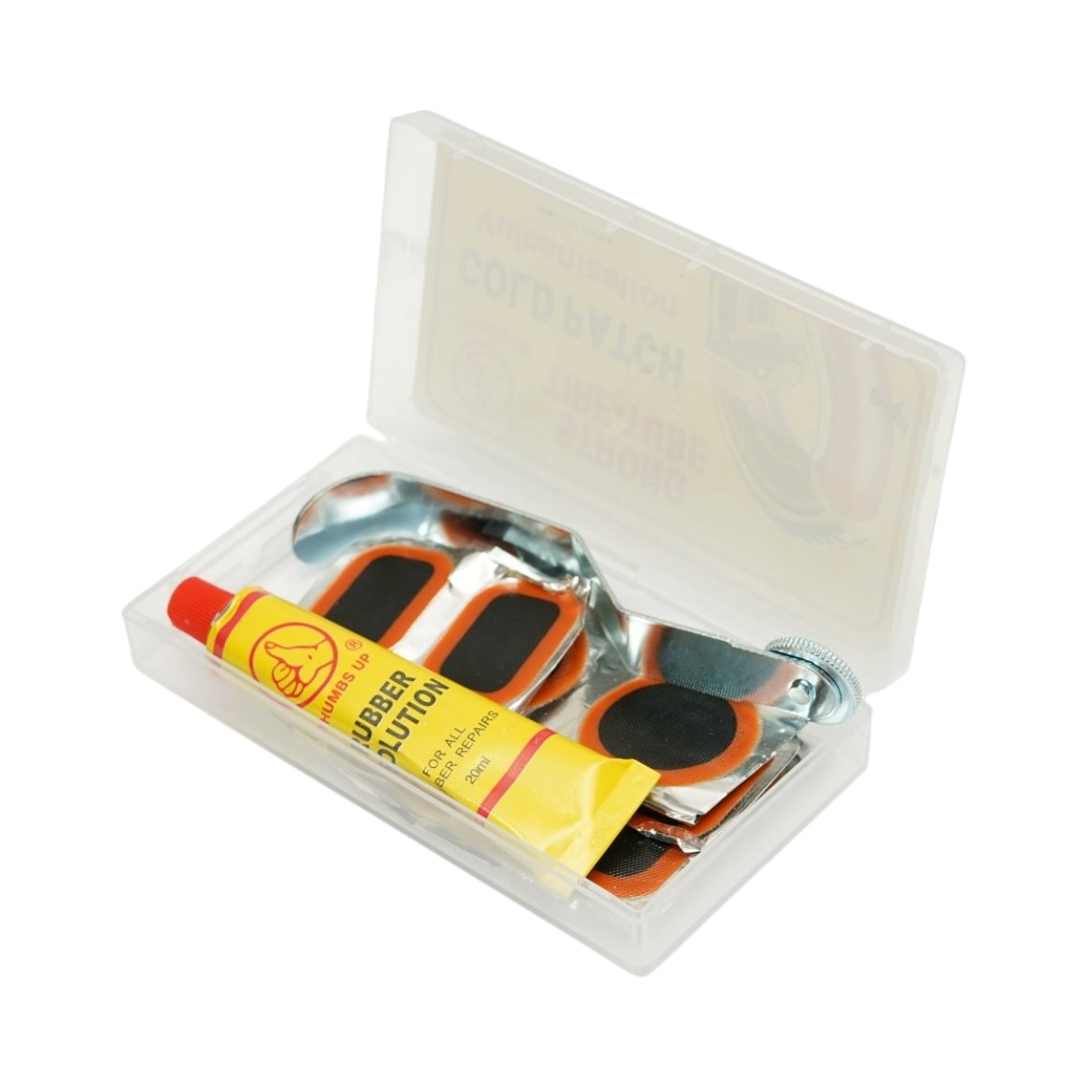 Set 12 petice vulcanizare anvelope si camere de aer 25x35mm, 35mm, 32x52mm + rola de presare + 1 tub adeziv 20ml - imagine 2