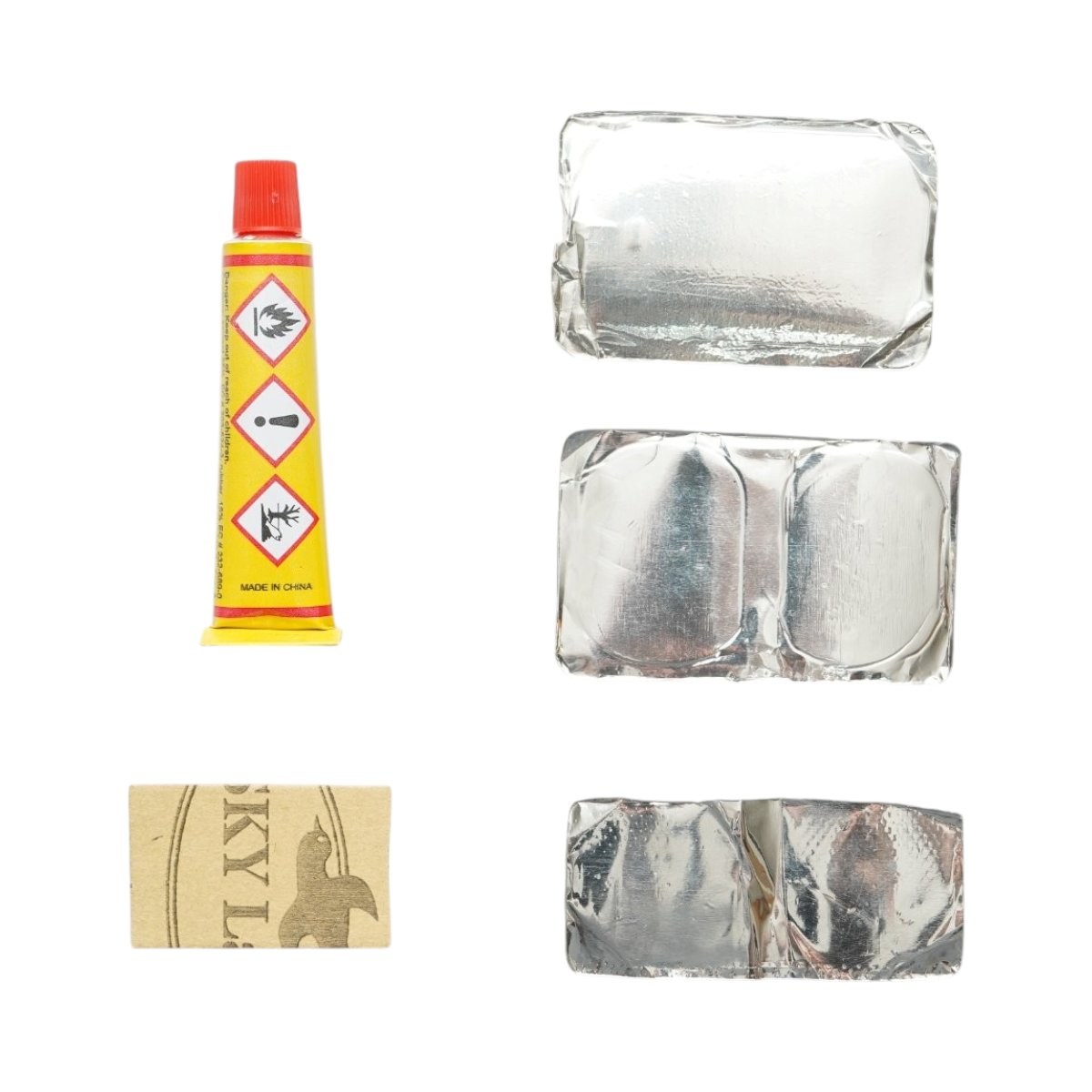 Set 5 petice vulcanizare anvelope si camere de aer 24x35mm, 25mm, 32x50mm + hartie abraziva + 1 tub adeziv 8ml - imagine 4