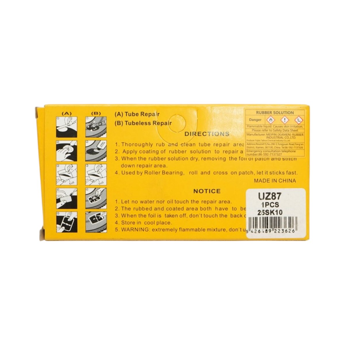 Set 24 petice dreptunghiulare vulcanizare anvelope si camere de aer 32x50mm + 1 tub adeziv 20ml - imagine 6