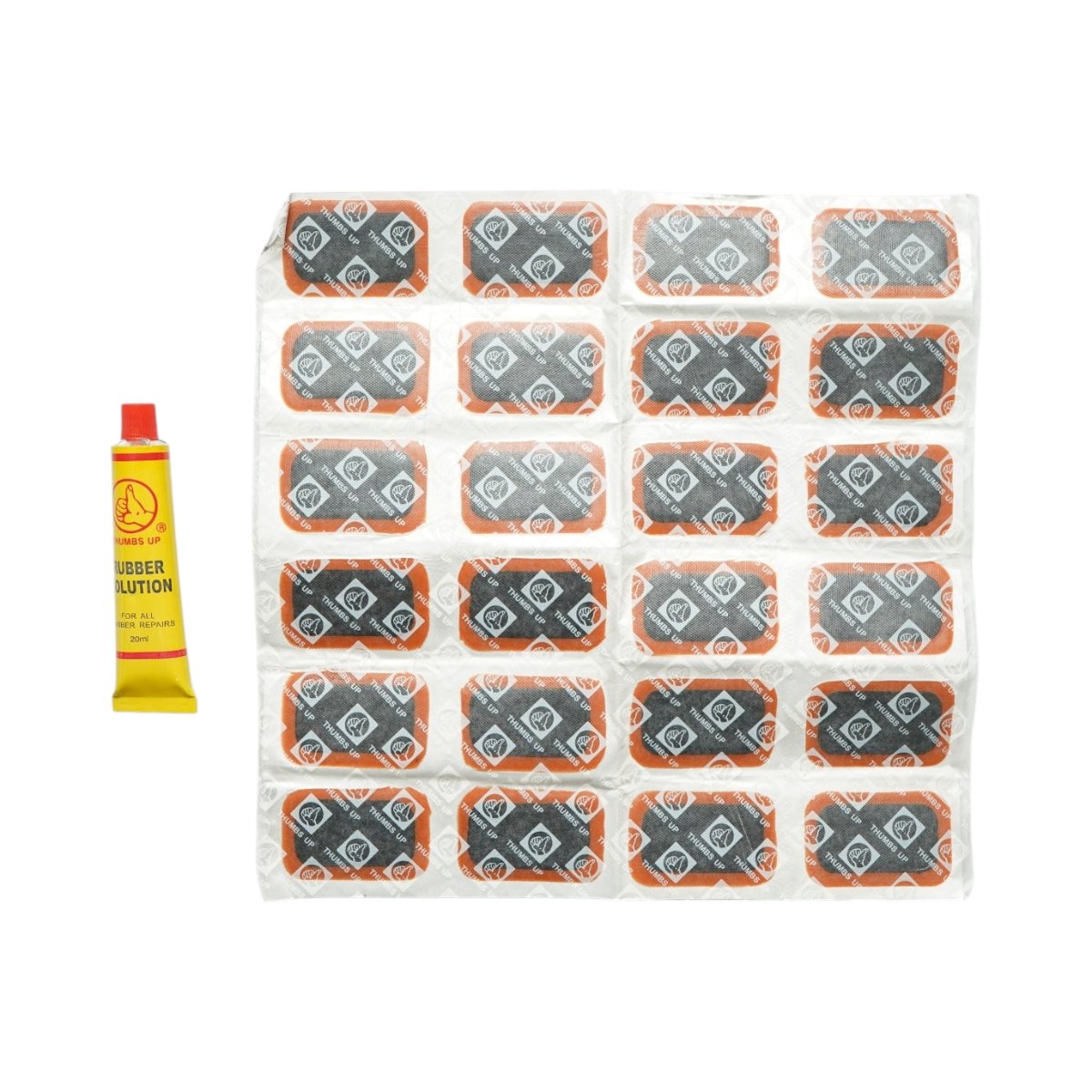 Set 24 petice dreptunghiulare vulcanizare anvelope si camere de aer 32x50mm + 1 tub adeziv 20ml - imagine 2