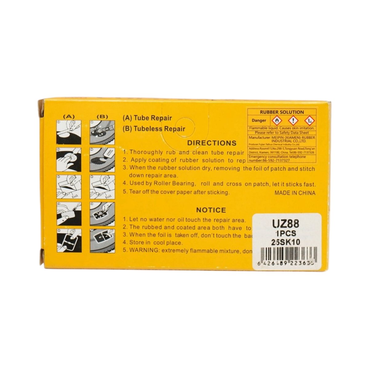 Set 16 petice rotunde vulcanizare anvelope si camere de aer 50mm + 1 tub adeziv 20ml - imagine 6
