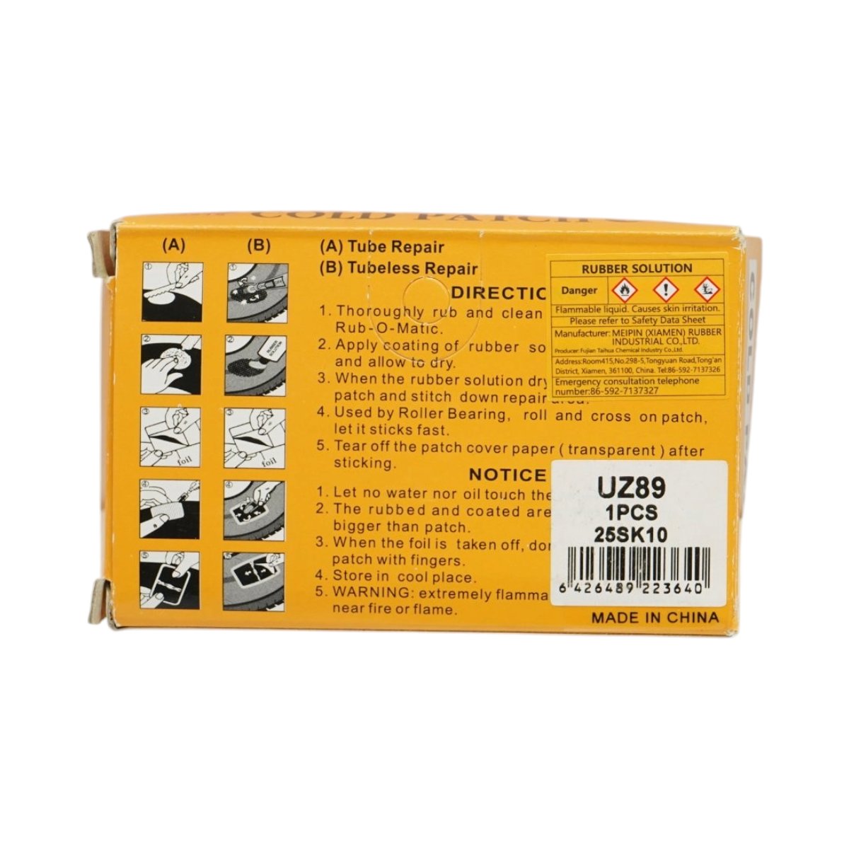 Set 12 petice ovale vulcanizare anvelope si camere de aer 38x75mm + 1 tub adeziv 20ml - imagine 5