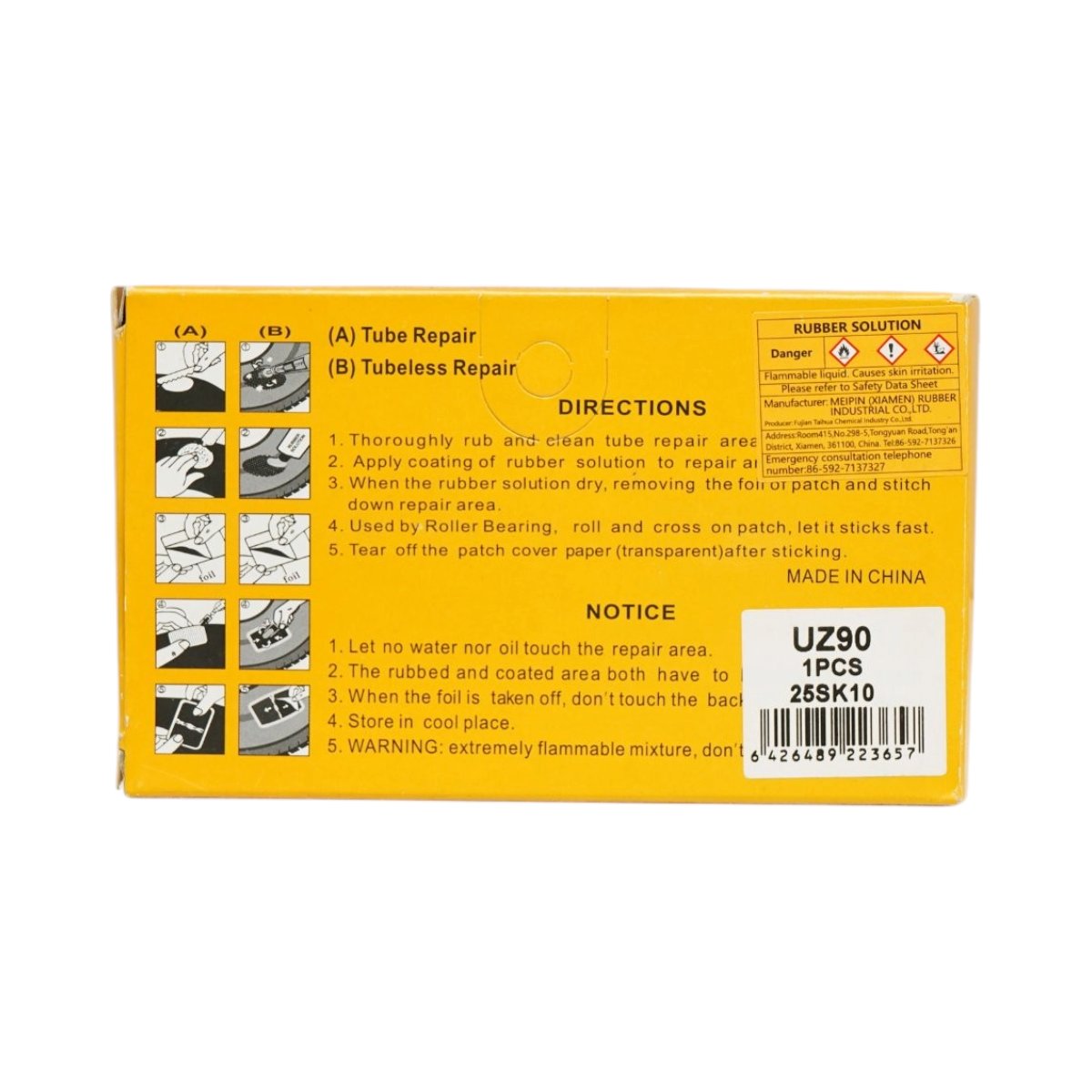 Set 8 petice ovale vulcanizare anvelope si camere de aer 50x100mm + 1 tub adeziv 20ml - imagine 5