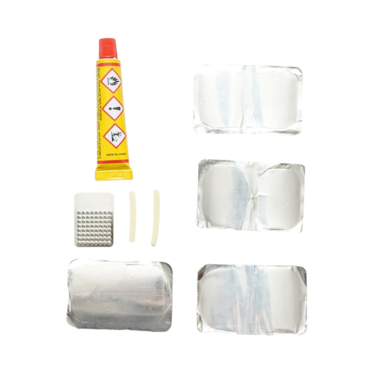 Set 12 petice vulcanizare camera bicicleta, motocicleta, roaba, tuk-tuk 24x35mm, 32x50mm + 1 tub adeziv 8ml - imagine 3
