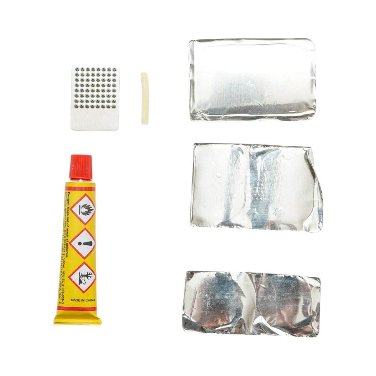Set 5 petice vulcanizare camera bicicleta, motocicleta, roaba, tuk-tuk 24x35mm, 25mm, 32x50mm + 1 tub adeziv 8ml - imagine 3