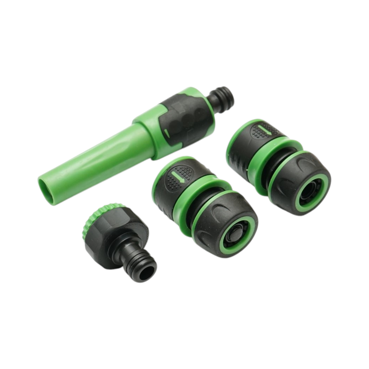 Set duza de stropit reglabila cu adaptor robinet 1/2-3/4 inch, 2 conectori rapizi pentru furtun gradina 1/2 inch Breckner Germany
