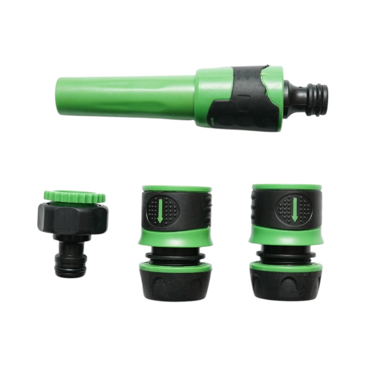 Set duza de stropit reglabila cu adaptor robinet 1/2-3/4 inch, 2 conectori rapizi pentru furtun gradina 1/2 inch Breckner Germany - imagine 2