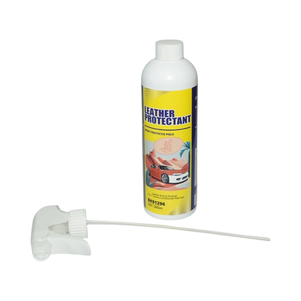 Spray tratament protectie piele si vinil 3 in 1 curatare, hidratare si restaurare Leather Protectant 500ml Breckner Germany - imagine 2