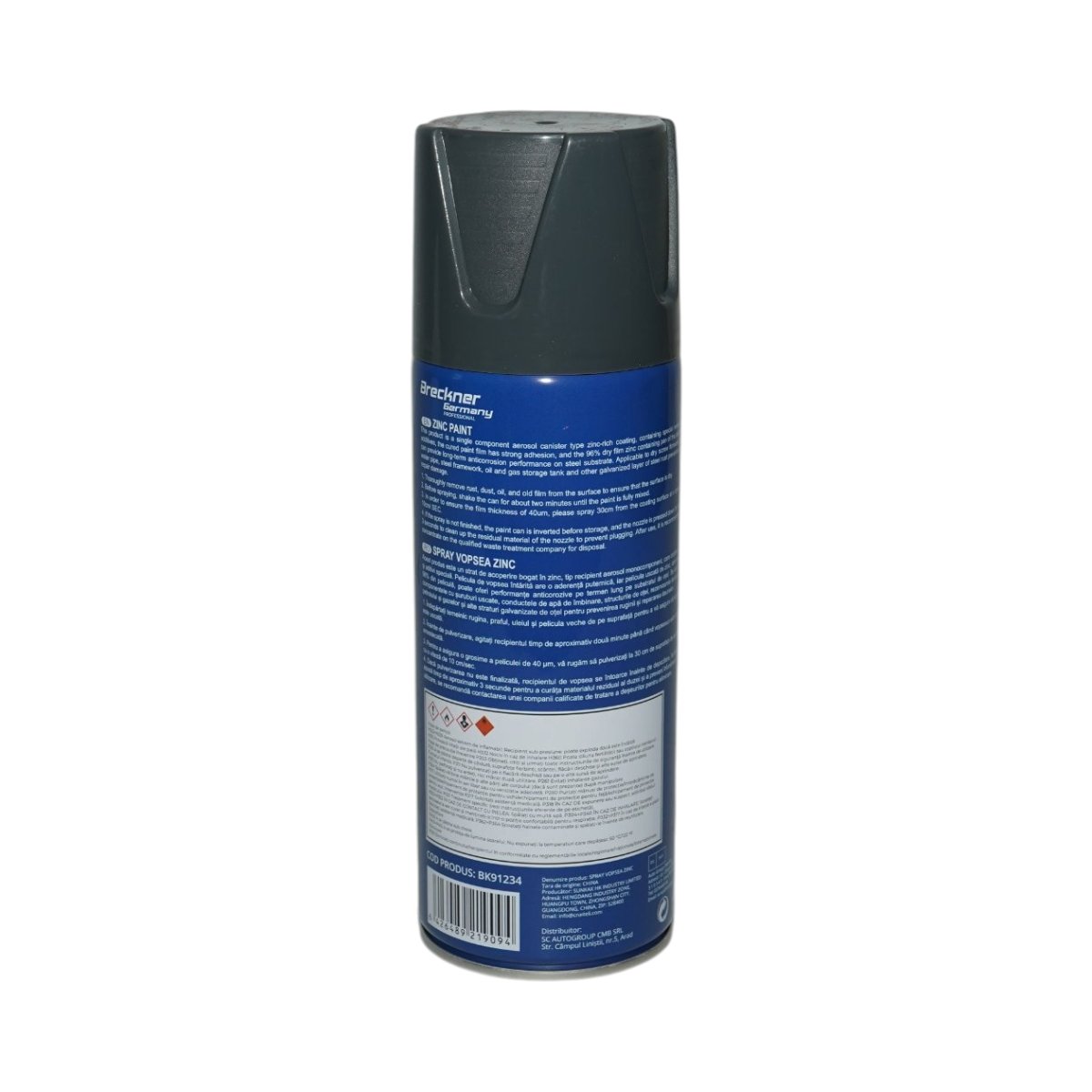 Spray vopsea zinc galvanizare la rece 450ml Breckner Germany - imagine 4