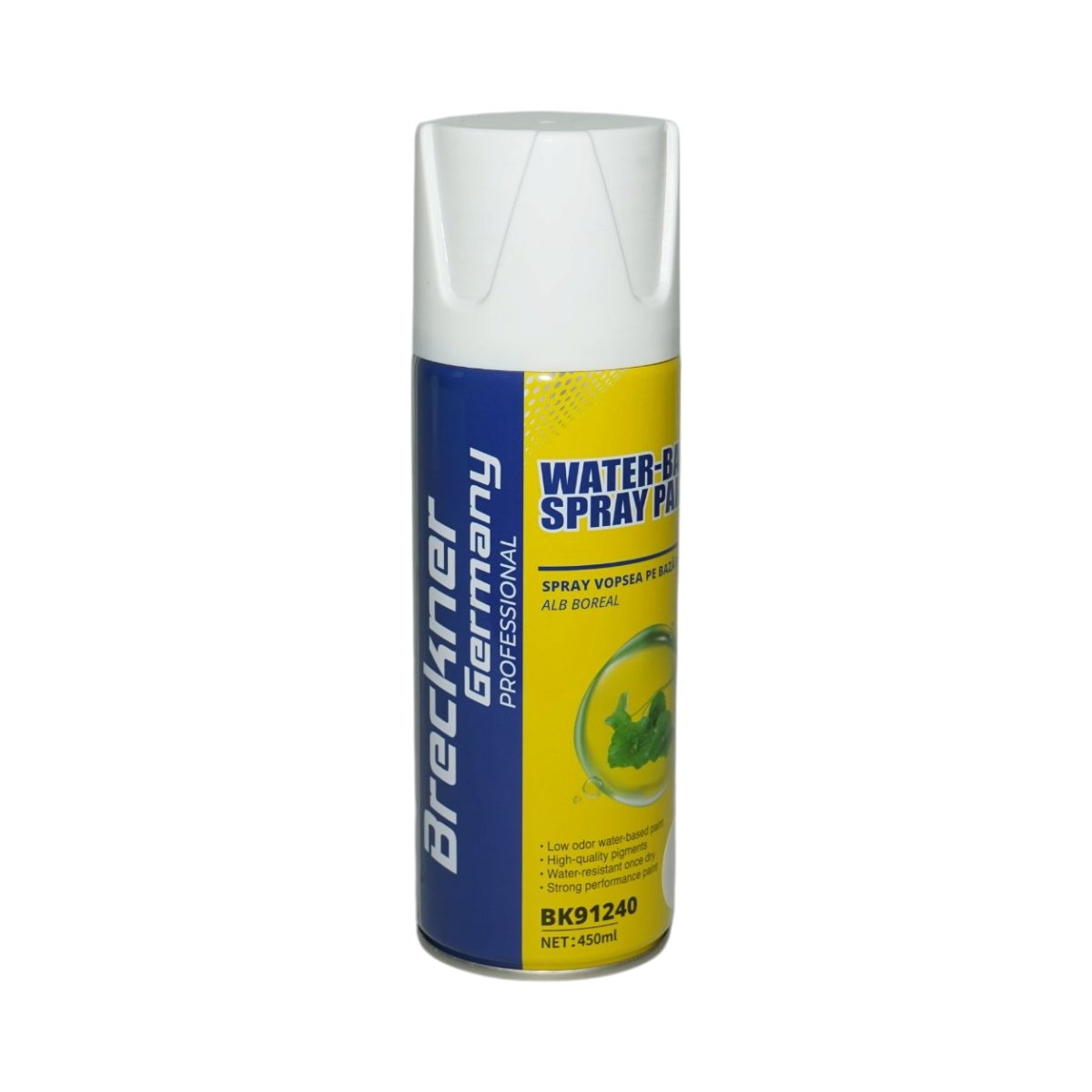 Spray vopsea alb boreal pe baza de apa 450ml Breckner Germany - imagine 3