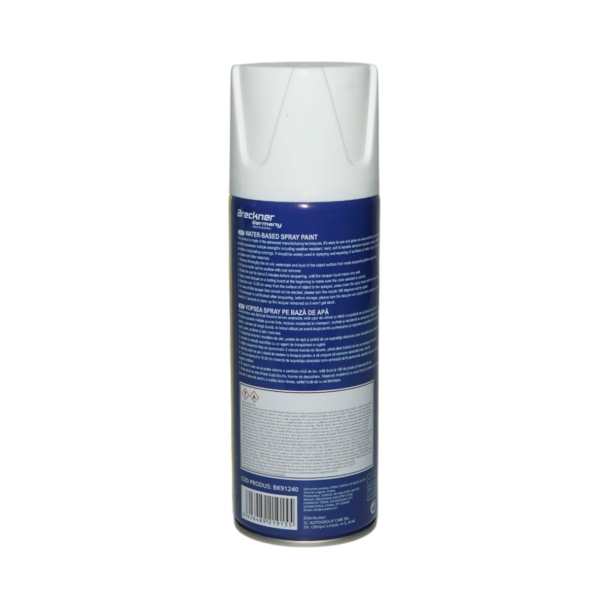 Spray vopsea alb boreal pe baza de apa 450ml Breckner Germany - imagine 4