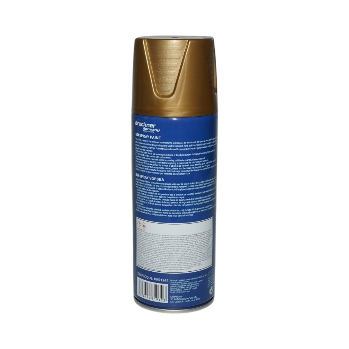 Spray vopsea auriu pe baza de apa 450ml Breckner Germany - imagine 4