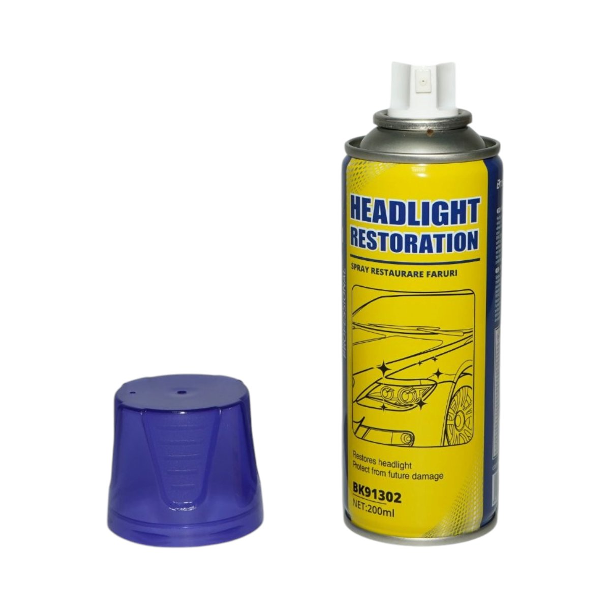 Spray restaurare faruri cu 2 foi abrazive 200ml Breckner Germany - imagine 5