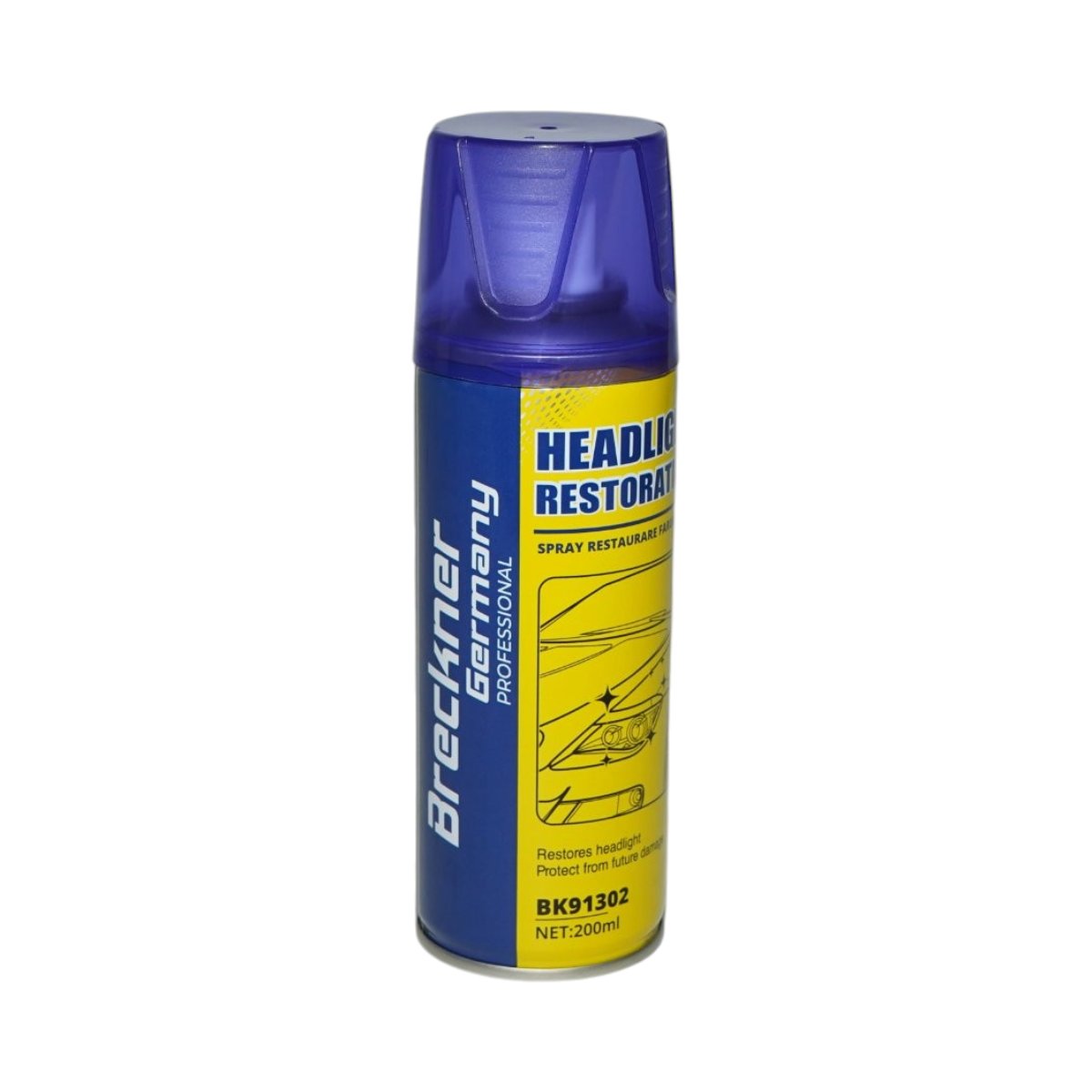 Spray restaurare faruri cu 2 foi abrazive 200ml Breckner Germany - imagine 7