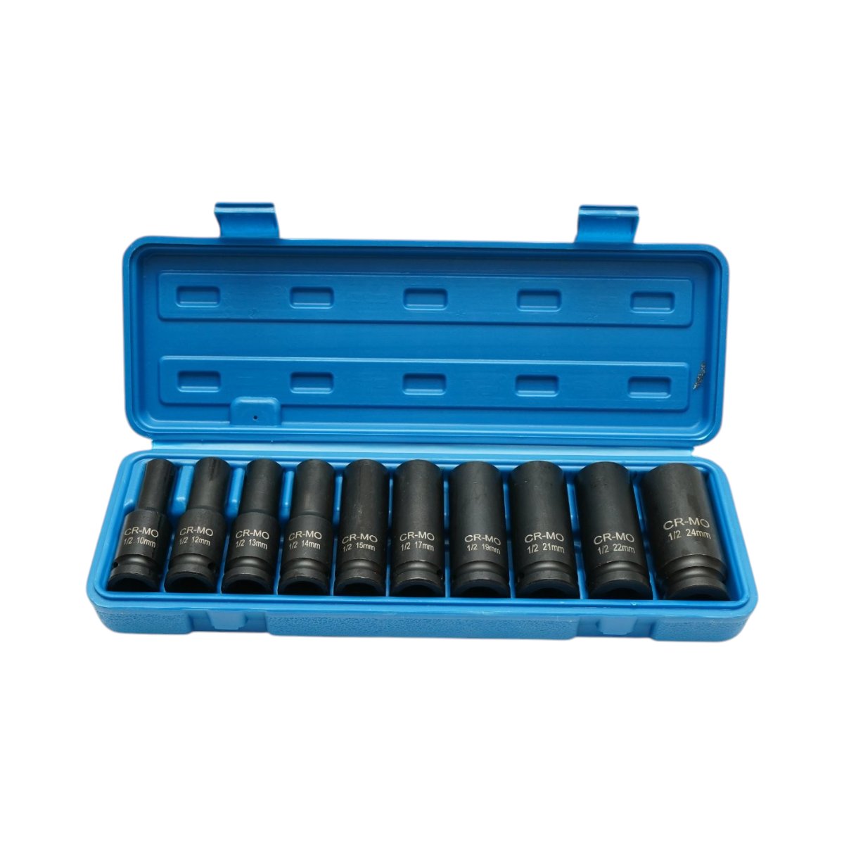 Trusa chei tubulare de impact lungi 10-24mm, patrat 1/2 inch Cr-Mo 10 piese Breckner Germany