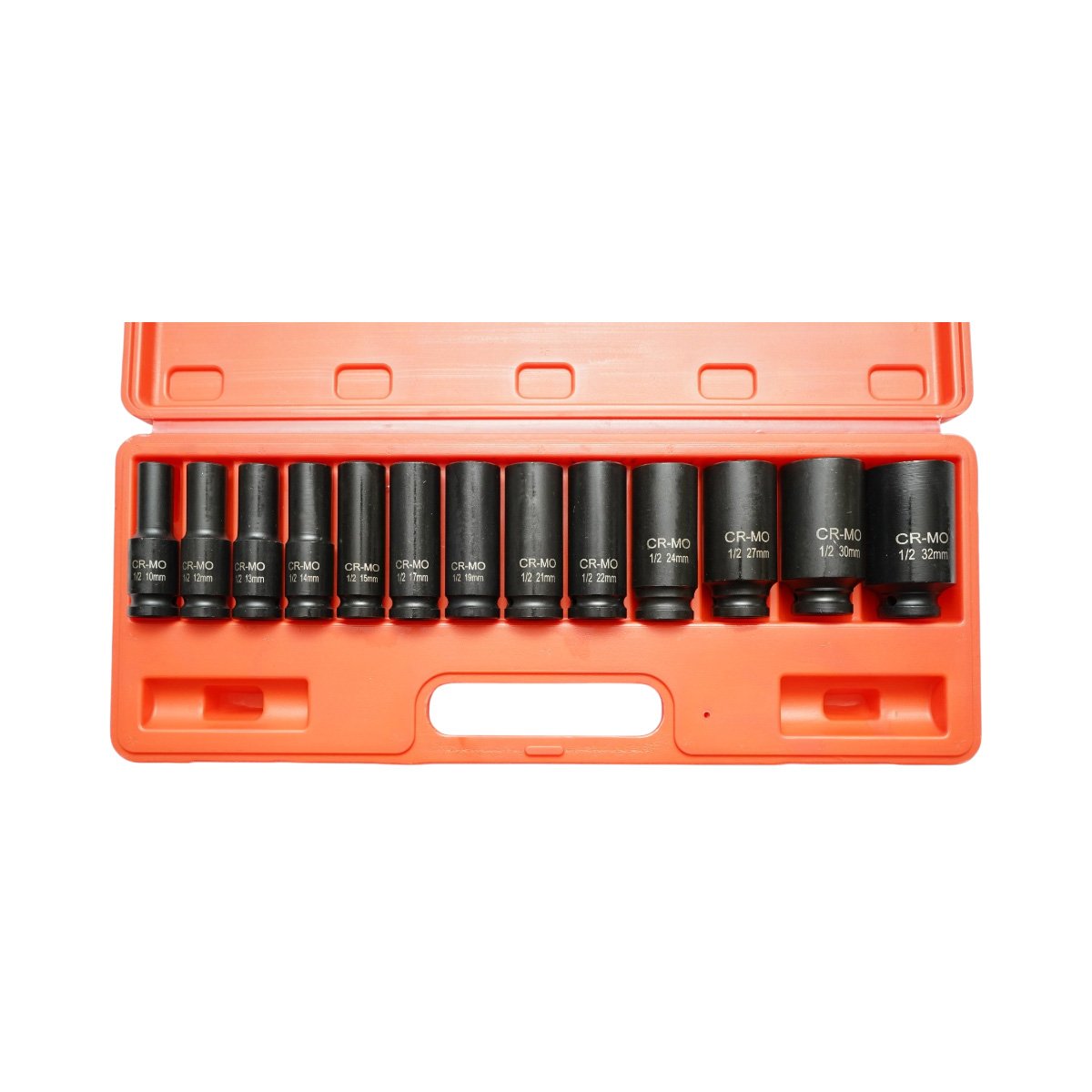 Trusa chei tubulare de impact lungi 10-32mm, patrat 1/2 inch Cr-Mo 13 piese Breckner Germany - imagine 3
