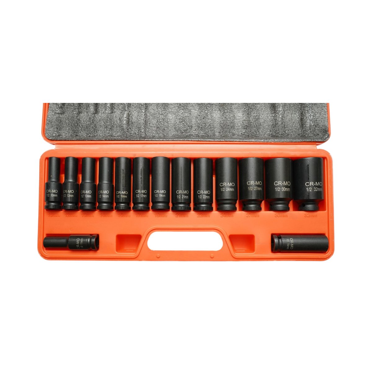 Trusa chei tubulare de impact lungi 10-32mm, patrat 1/2 inch Cr-Mo 15 piese Breckner Germany - imagine 3
