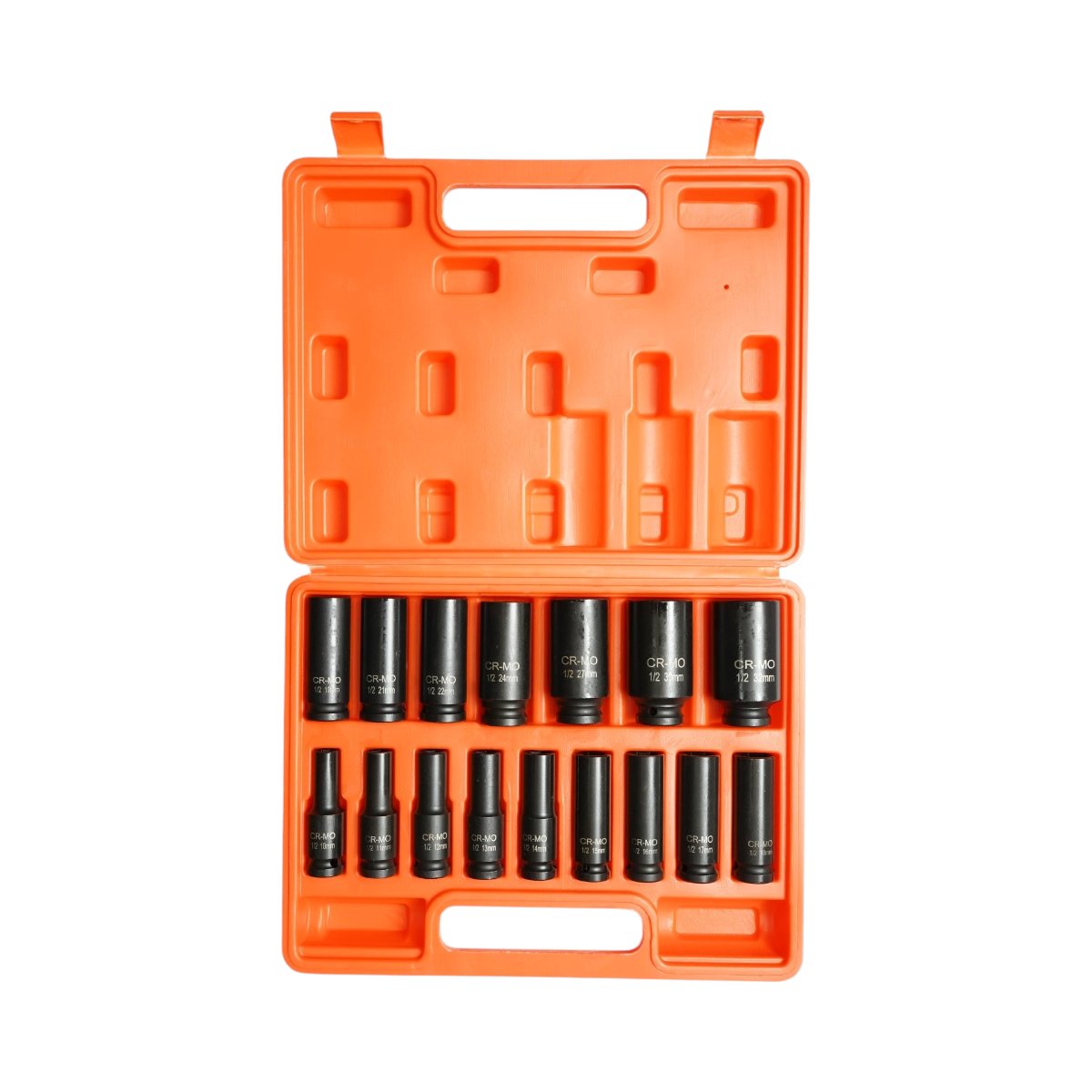 Trusa chei tubulare de impact lungi 10-32mm, patrat 1/2 inch Cr-Mo 16 piese Breckner Germany - imagine 2