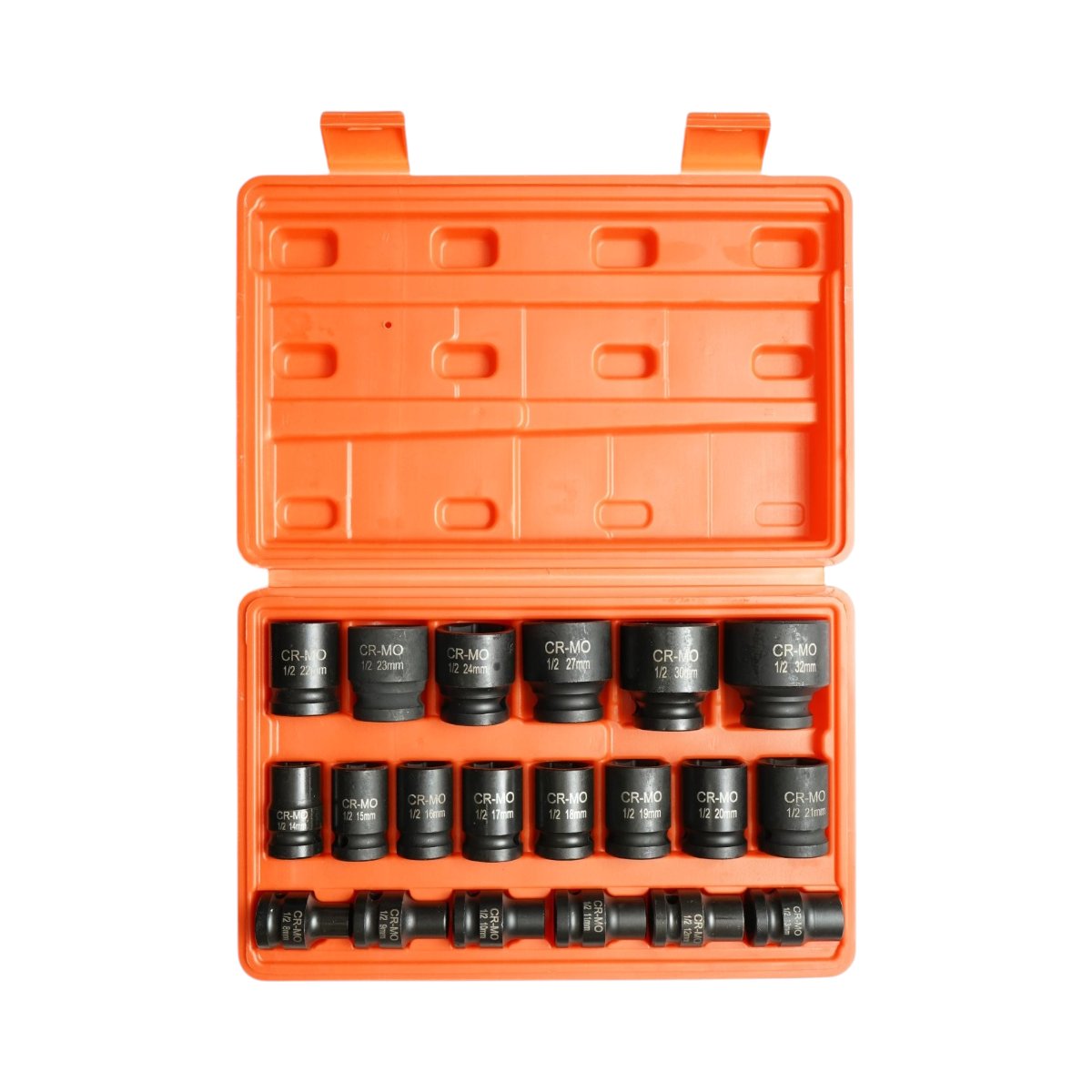 Trusa chei tubulare de impact scurte 8-32mm, patrat 1/2 inch Cr-Mo 20 piese Breckner Germany - imagine 2