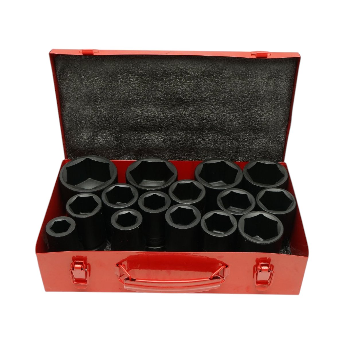 Trusa chei tubulare de impact lungi 22-60mm, patrat 1 inch Cr-Mo 15 piese Breckner Germany