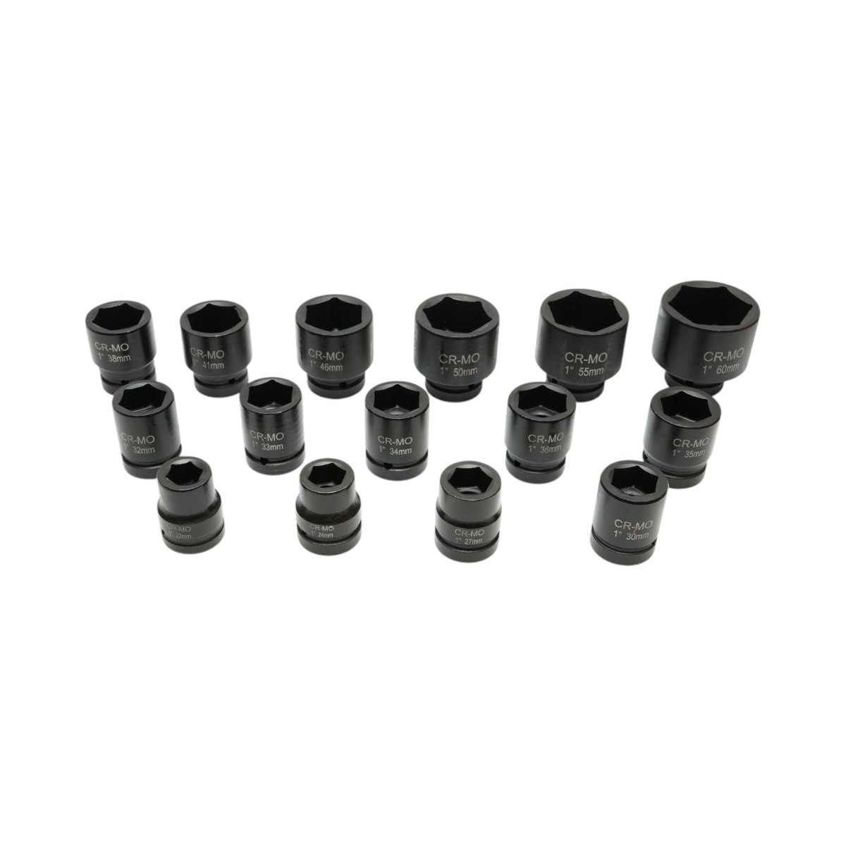 Trusa chei tubulare de impact scurte 22-36mm si lungi 38-60mm, patrat 1 inch Cr-Mo 15 piese Breckner Germany - imagine 2
